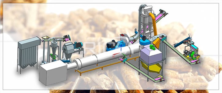 factory supply 5 ton per hour customized biomass wood pellet line project