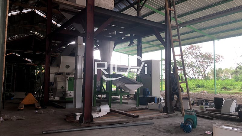 easy to handle 1-20 TPH stable performance biomass coffee husk wood pellet production line