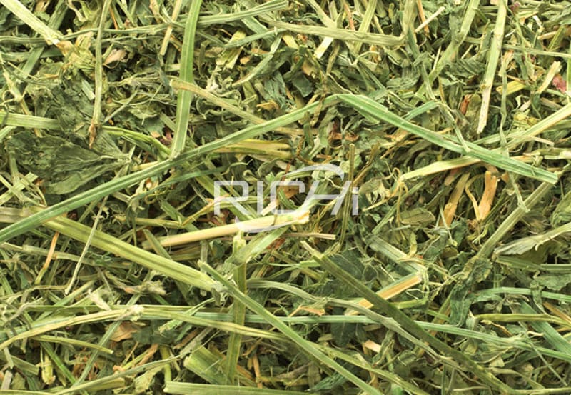 peanut shell straw hay alfalfa lucerne grass pellet machine