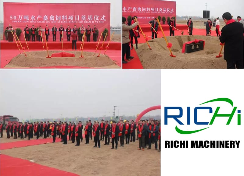 The groundbreaking ceremony for new 500,000 tons/year aquatic livestock and poultry feed factory project was grandly held