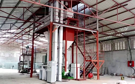 3-5T/H Aquatic Feed Pellet Production Machine Line In Uzbekistan