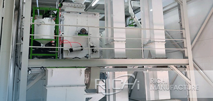 5 tons per hour fish feed production line in Russia