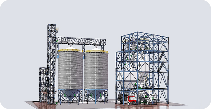 Customized design of fish feed factory