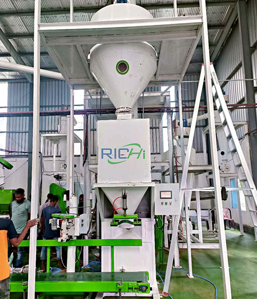 Indonesia floating and sinking fish feed production line spot