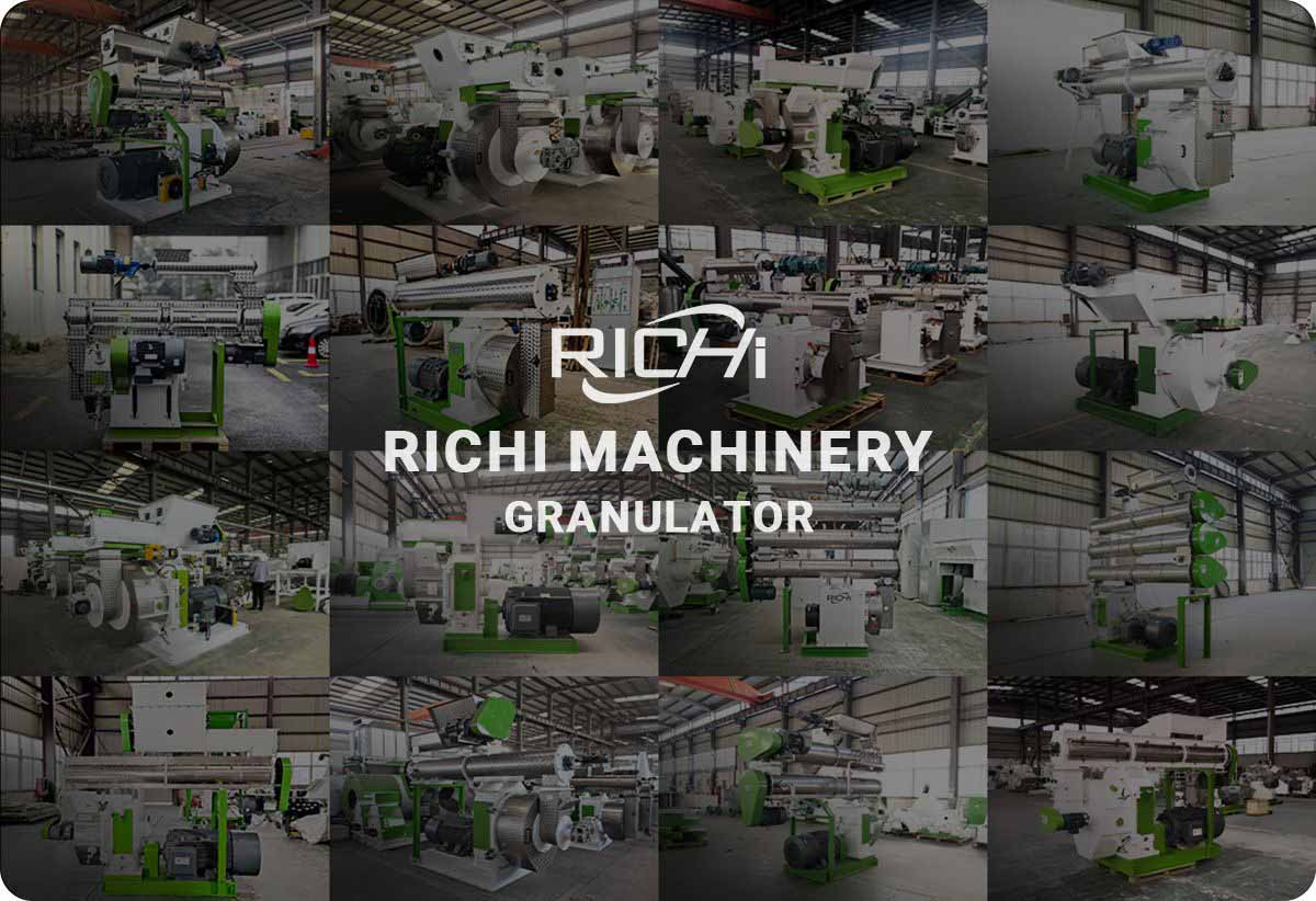 richi pellet equipment in workshop